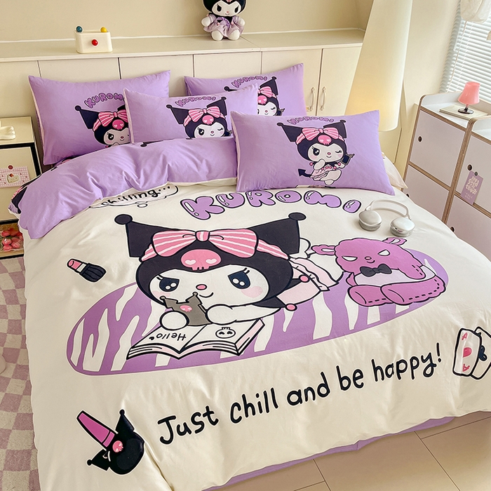 91家纺网 家纺一手货源 找家纺 （总）玉元坊 2025秋冬三丽鸥卡通加厚纯棉磨毛全棉大版四件套