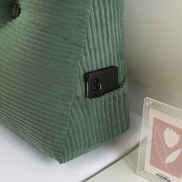 91家纺网 家纺一手货源 找家纺 永光家居 2025新款灯芯绒三角靠垫床头靠垫带头枕跨境货源靠枕