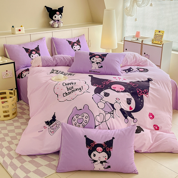 91家纺网 家纺一手货源 找家纺 玉元坊 2025秋冬三丽鸥卡通加厚纯棉磨毛全棉大版四件套 亲爱的