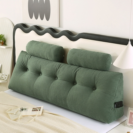 永光家居 2025新款灯芯绒三角靠垫床头靠垫带头枕跨境货源靠枕