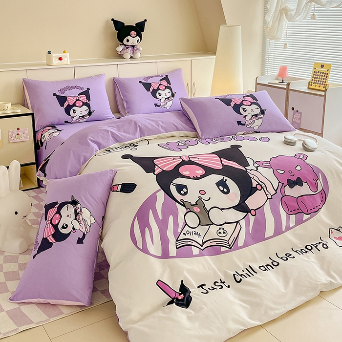 91家纺网 家纺一手货源 找家纺 （总）玉元坊 2025秋冬三丽鸥卡通加厚纯棉磨毛全棉大版四件套