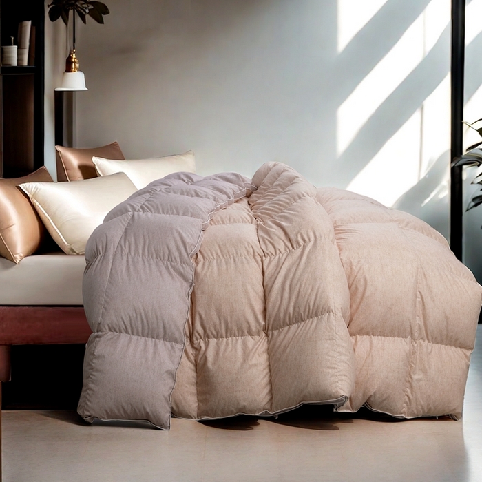 91家纺网 家纺一手货源 找家纺 卡迪亚家纺 2025新款米兰达白鹅被469羽魅系列被子被芯 羽魅金