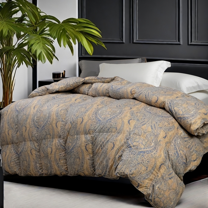 91家纺网 家纺一手货源 找家纺 卡迪亚家纺 2025新款米兰达白鹅被469羽魅系列被子被芯 羽魅金冠金