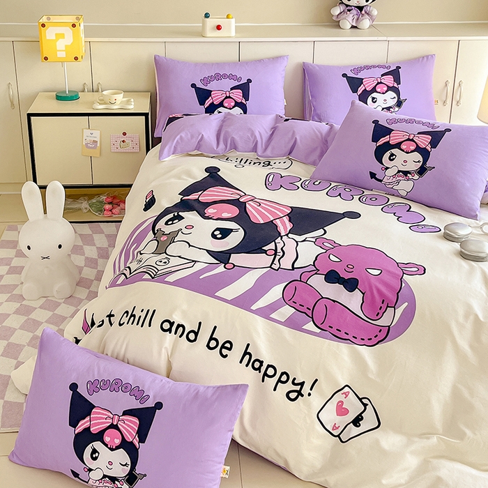 91家纺网 家纺一手货源 找家纺 （总）玉元坊 2025秋冬三丽鸥卡通加厚纯棉磨毛全棉大版四件套