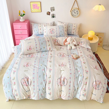 91家纺网 家纺一手货源 找家纺 港岛妹妹 2025新款单被套 清新庄园