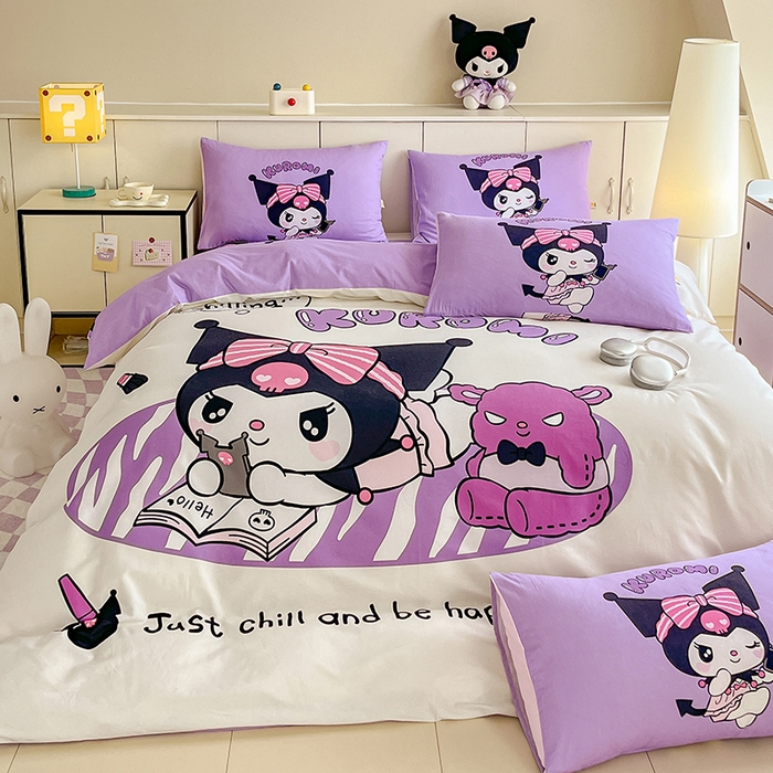 91家纺网 家纺一手货源 找家纺 （总）玉元坊 2025秋冬三丽鸥卡通加厚纯棉磨毛全棉大版四件套