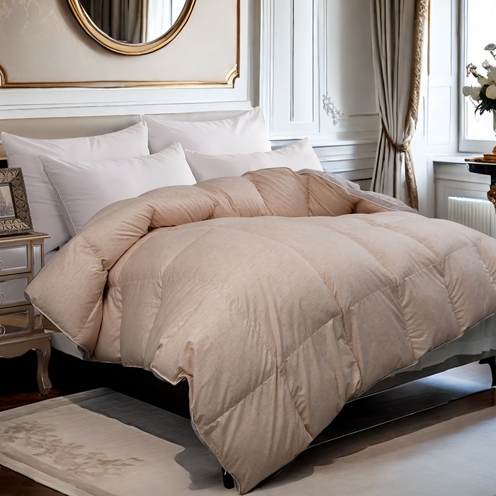 91家纺网 家纺一手货源 找家纺 卡迪亚家纺 2025新款米兰达白鹅被469羽魅系列被子被芯 羽魅金