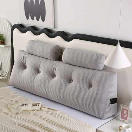 永光家居 2025新款灯芯绒三角靠垫床头靠垫带头枕跨境货源靠枕