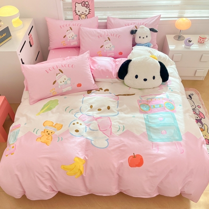 91家纺网 家纺一手货源 找家纺 （总）暮思家居 2025新款正版授权三丽鸥大阪全棉数码印花纯棉四件套（第三批）