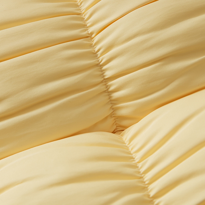 91家纺网 家纺一手货源 找家纺 微枕芯 2025新款法式云朵面包枕枕头枕芯48*74cm±2cm 法式云朵面包枕-黄色