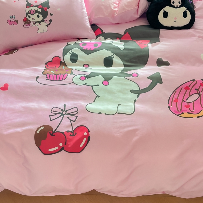 91家纺网 家纺一手货源 找家纺 暮思家居 2025新款正版授权三丽鸥大阪全棉数码印花纯棉四件套（第三批） 大版-美味库洛米