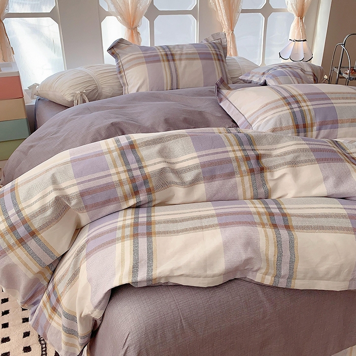 91家纺网 家纺一手货源 找家纺 2025新款亲肤舒适小清新全棉四件套小号标准都有 青春格调