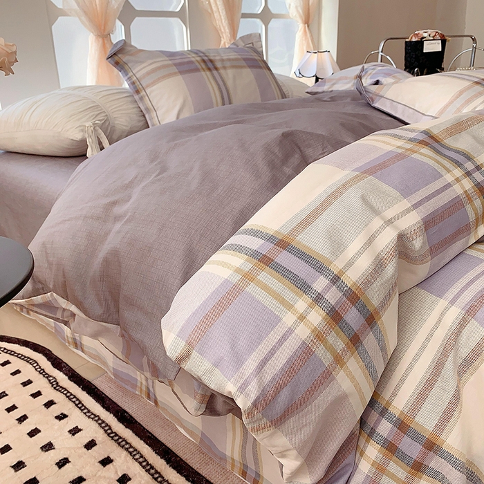 91家纺网 家纺一手货源 找家纺 2025新款亲肤舒适小清新全棉四件套小号标准都有 青春格调