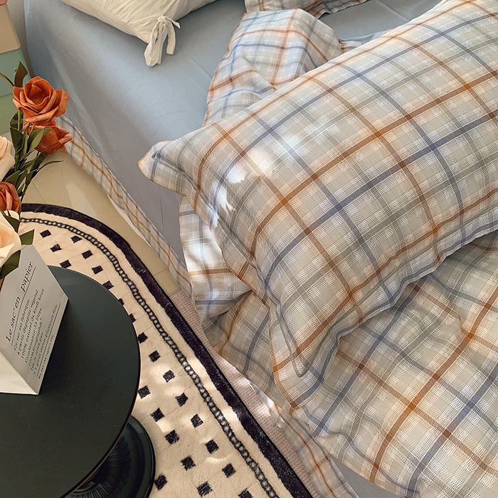 91家纺网 家纺一手货源 找家纺 2025新款亲肤舒适小清新全棉四件套小号标准都有 布罗西亚