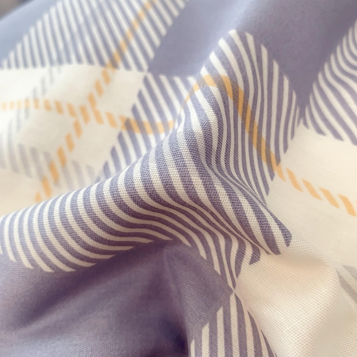 91家纺网 家纺一手货源 找家纺 2025新款亲肤舒适小清新全棉四件套小号标准都有 爱心蓝格