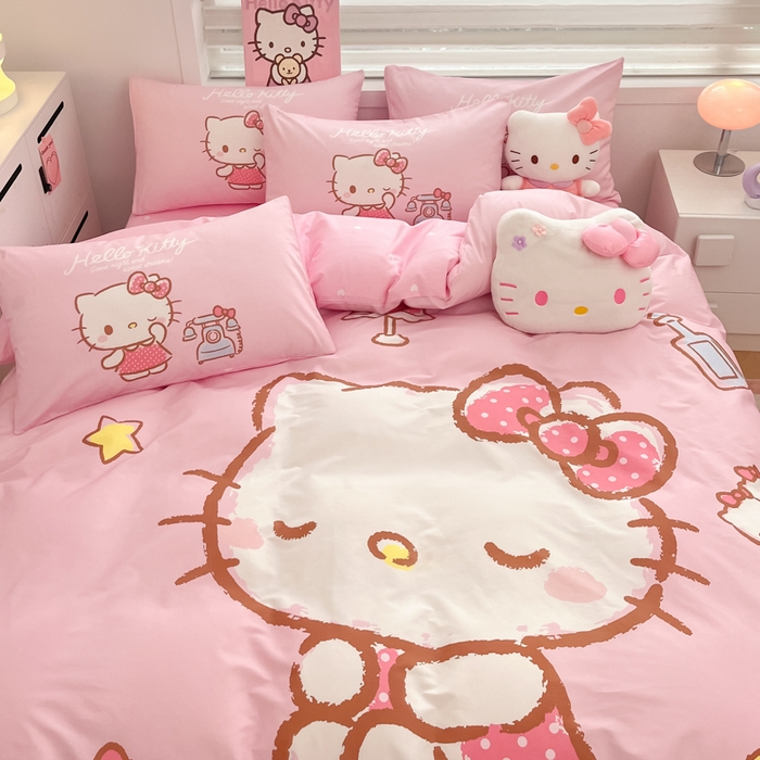 91家纺网 家纺一手货源 找家纺 （总）暮思家居 2025新款正版授权三丽鸥大阪全棉数码印花纯棉四件套（第三批）