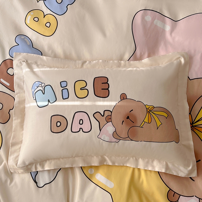 91家纺网 家纺一手货源 找家纺 （总）浩诚 2025新款专版卡皮巴拉纯棉全棉卡通大版四件套-原创水豚卡卡【 提供买家秀 】