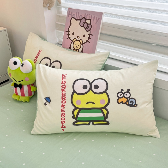 91家纺网 家纺一手货源 找家纺 暮思家居 2025新款正版授权三丽鸥大阪全棉数码印花纯棉四件套（第三批） 大版-兄弟大眼蛙