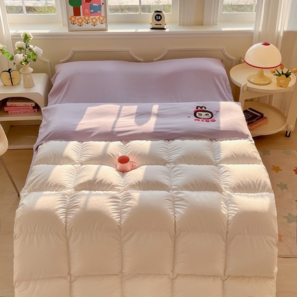 柒星睡袋 2025新款a类水洗毛巾绣一次性隔脏睡袋 布布紫