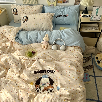 原素 2025新款萌到心窝窝的毛巾绣四件套 酣睡帕恰