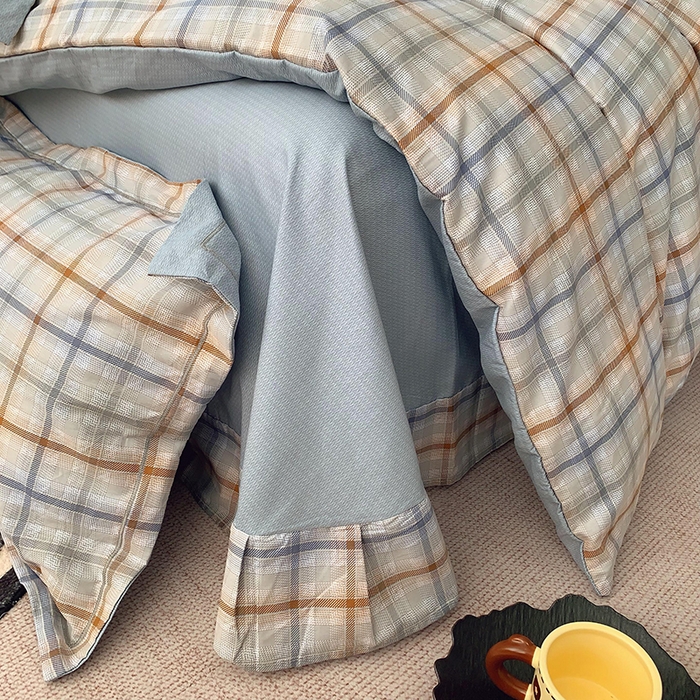 91家纺网 家纺一手货源 找家纺 2025新款亲肤舒适小清新全棉四件套小号标准都有 布罗西亚