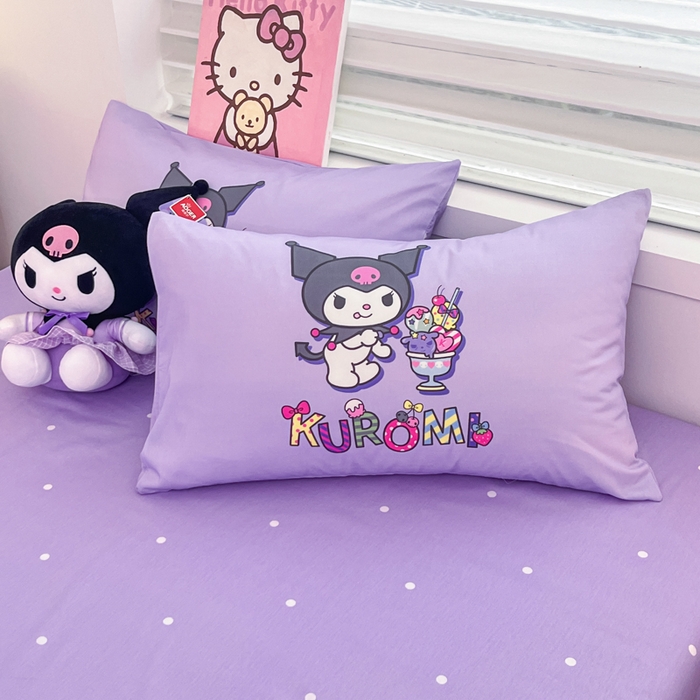 91家纺网 家纺一手货源 找家纺 暮思家居 2025新款正版授权三丽鸥大阪全棉数码印花纯棉四件套（第三批） 大版-草莓库洛米