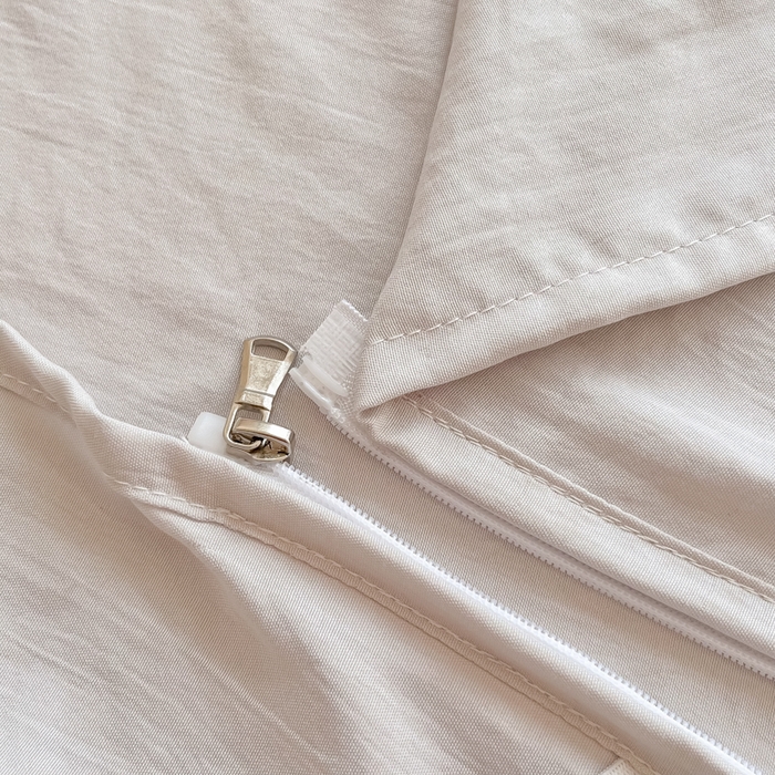 91家纺网 家纺一手货源 找家纺 柒星睡袋 2025新款a类水洗毛巾绣一次性隔脏睡袋 小新浅灰