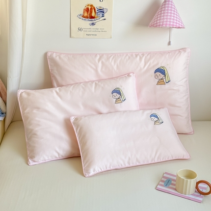 91家纺网 家纺一手货源 找家纺 （总）北鸣有鱼枕芯馆 2025新款50支双股全棉磨毛世界名画插画系列枕套