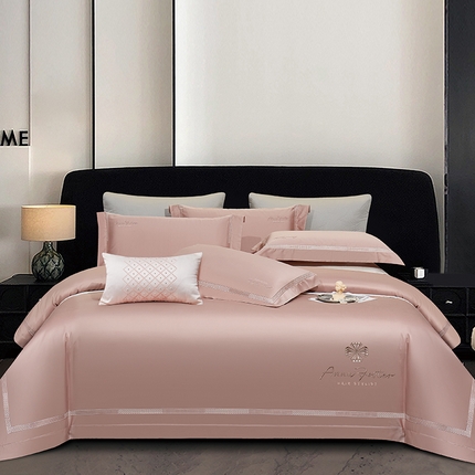 诗黛尔 2025春夏新款长绒棉刺绣卡诗兰顿系列四件套 卡诗兰顿-公主莎