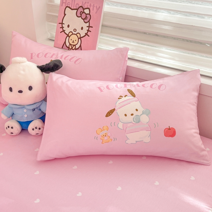 91家纺网 家纺一手货源 找家纺 暮思家居 2025新款正版授权三丽鸥大阪全棉数码印花纯棉四件套（第三批） 大版-活力帕恰狗