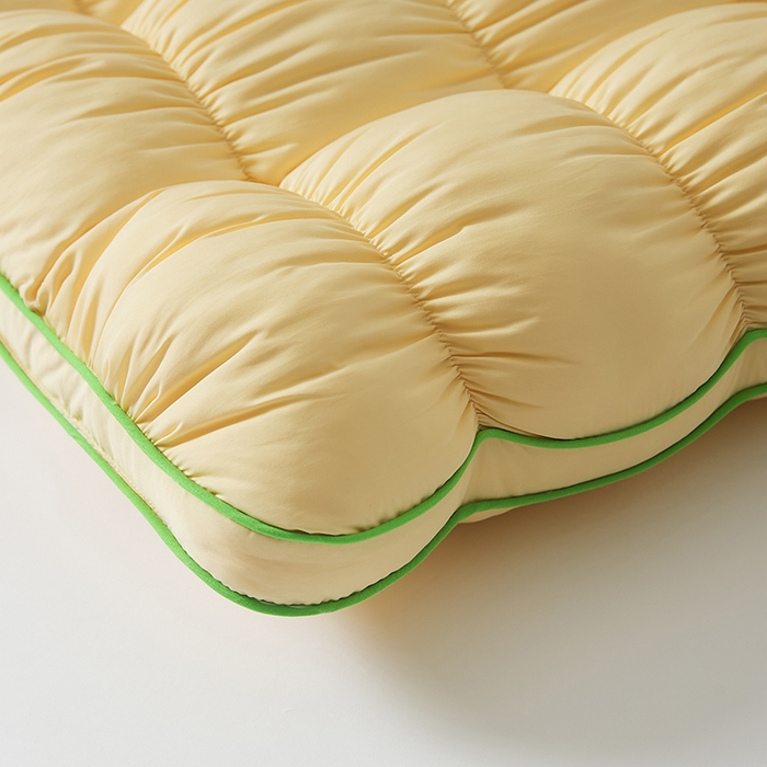 91家纺网 家纺一手货源 找家纺 微枕芯 2025新款法式云朵面包枕枕头枕芯48*74cm±2cm 法式云朵面包枕-黄色