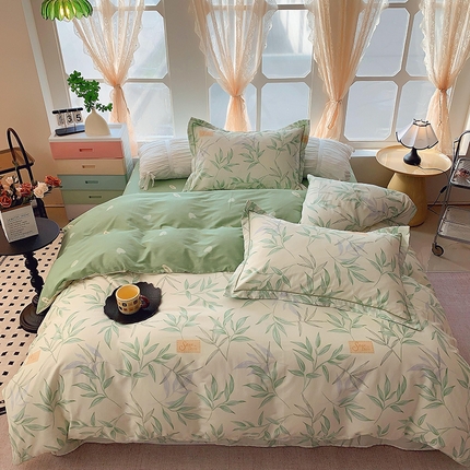 91家纺网 家纺一手货源 找家纺 （总）2025新款亲肤舒适小清新全棉四件套