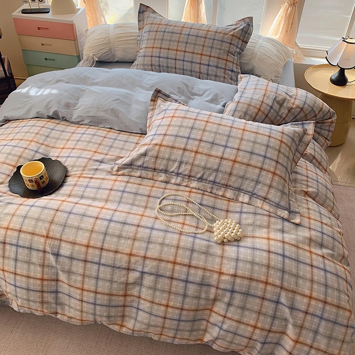 91家纺网 家纺一手货源 找家纺 2025新款亲肤舒适小清新全棉四件套小号标准都有 布罗西亚