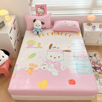 91家纺网 家纺一手货源 找家纺 （总）暮思家居 2025新款正版授权三丽鸥大阪全棉数码印花纯棉单品床笠（第二批）