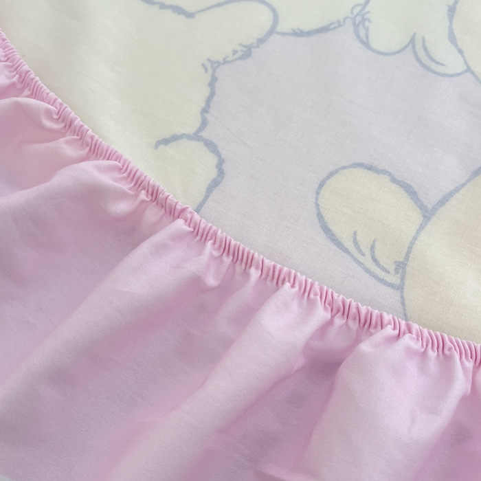 91家纺网 家纺一手货源 找家纺 暮思家居 2025新款正版授权三丽鸥大阪全棉数码印花纯棉单品床笠（第二批） A版-天使大耳狗