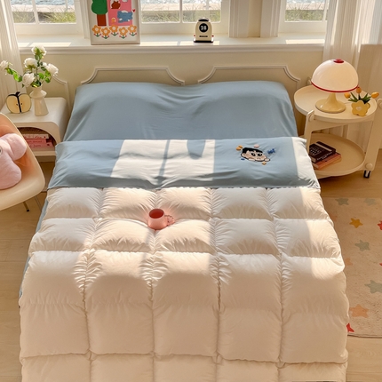 柒星睡袋 2025新款a类水洗毛巾绣一次性隔脏睡袋 小新蓝