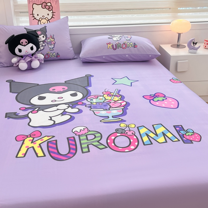 91家纺网 家纺一手货源 找家纺 （总）暮思家居 2025新款正版授权三丽鸥大阪全棉数码印花纯棉单品床笠（第二批）