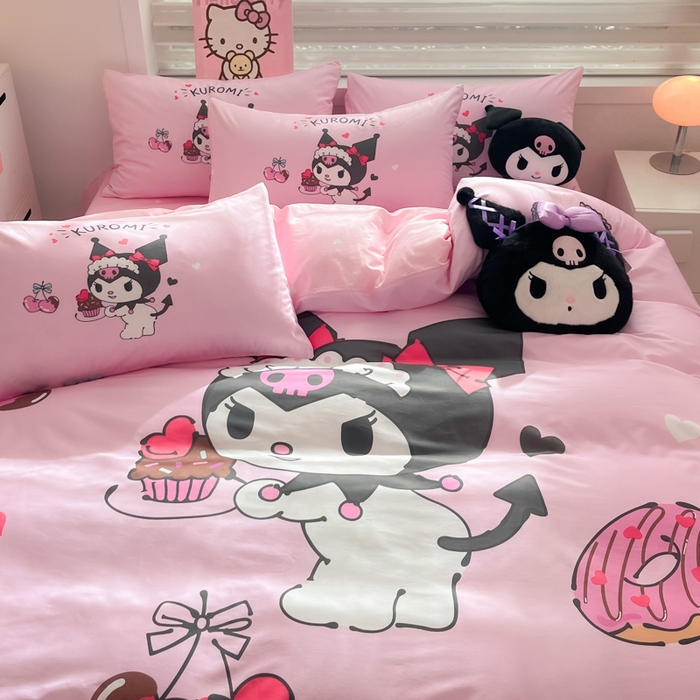 91家纺网 家纺一手货源 找家纺 暮思家居 2025新款正版授权三丽鸥大阪全棉数码印花纯棉四件套（第三批） 大版-美味库洛米