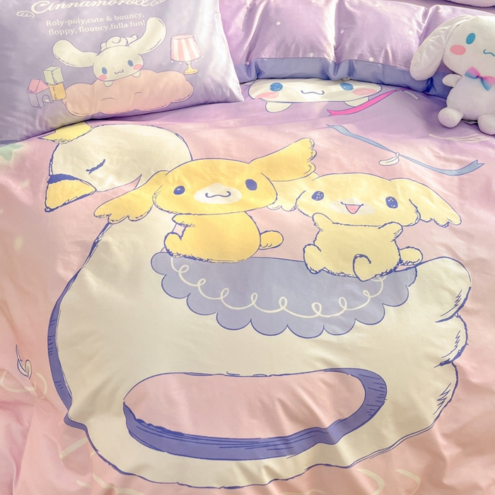 91家纺网 家纺一手货源 找家纺 暮思家居 2025新款正版授权三丽鸥大阪全棉数码印花纯棉四件套（第三批） 大版-天使大耳狗