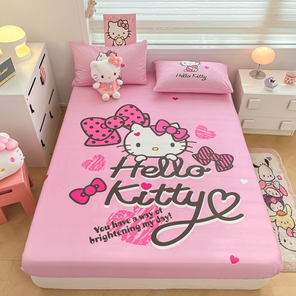 91家纺网 家纺一手货源 找家纺 （总）暮思家居 2025新款正版授权三丽鸥大阪全棉数码印花纯棉单品床笠（第二批）