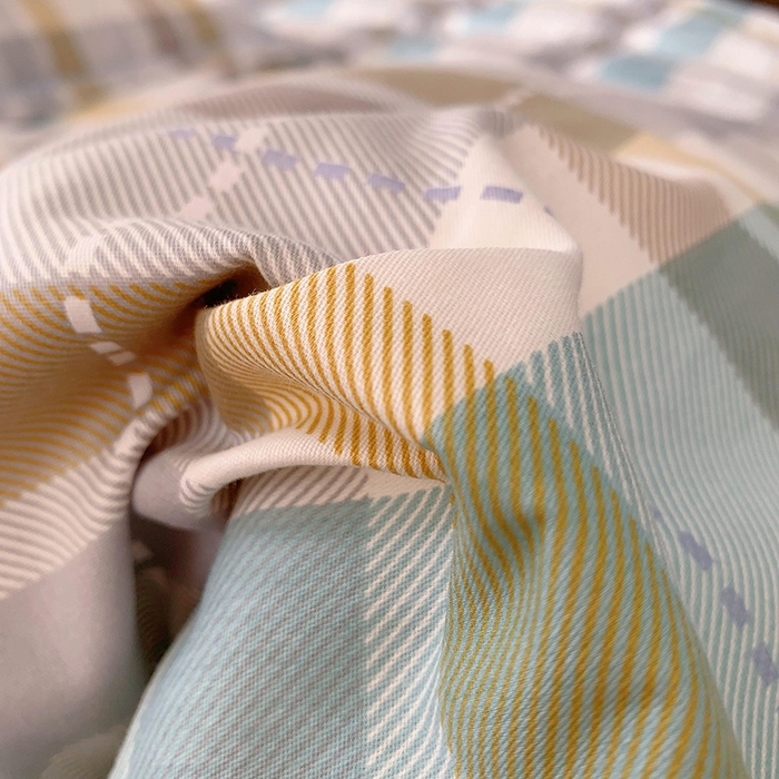 91家纺网 家纺一手货源 找家纺 2025新款亲肤舒适小清新全棉四件套小号标准都有 西格蓝