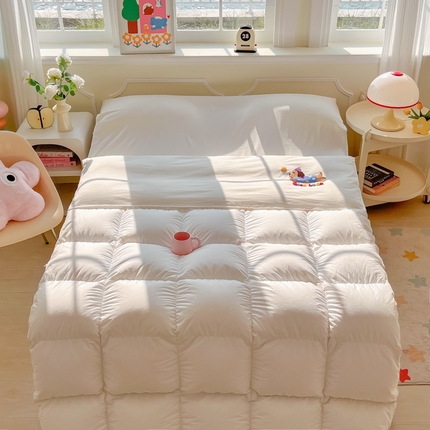 柒星睡袋 2025新款a类水洗毛巾绣一次性隔脏睡袋 腊肠狗米白