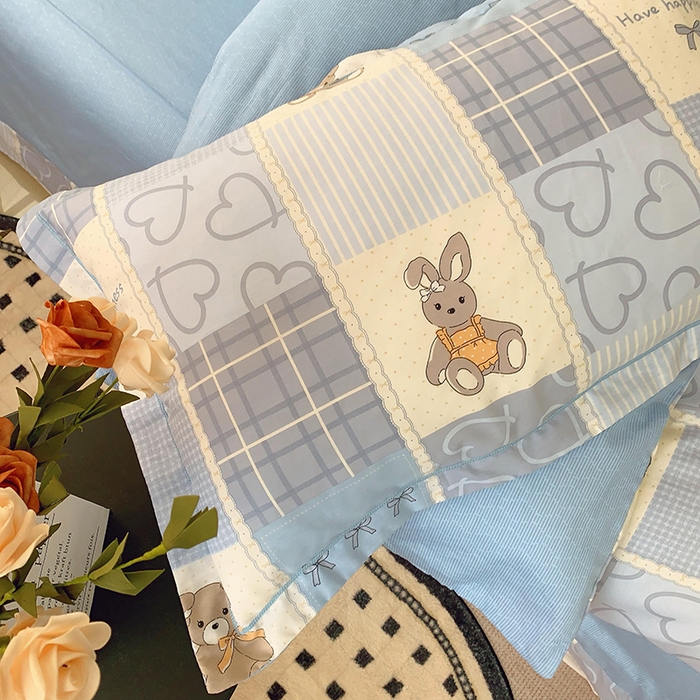 91家纺网 家纺一手货源 找家纺 2025新款亲肤舒适小清新全棉四件套小号标准都有 宠物城