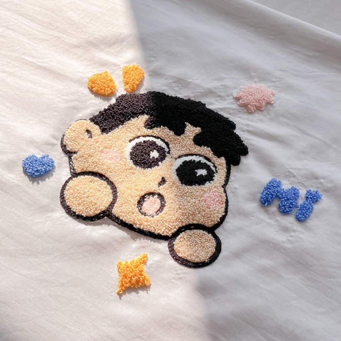 91家纺网 家纺一手货源 找家纺 柒星睡袋 2025新款a类水洗毛巾绣一次性隔脏睡袋 小新浅灰