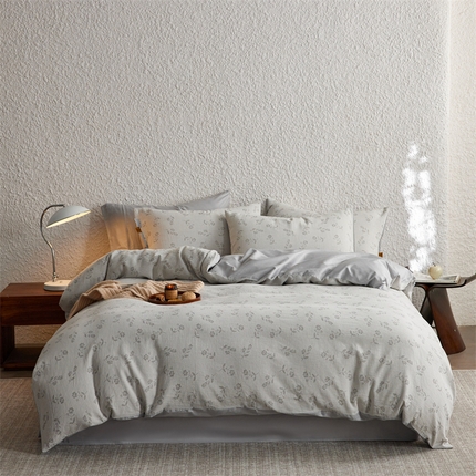 91家纺网 家纺一手货源 找家纺 （总）凯磊家纺 2025新款色织提花双层纱四件套