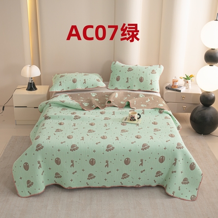 91家纺网 家纺一手货源 找家纺 （总）手艺人2025新款A类宝宝四季全棉提花双面可铺盖床盖榻榻米炕盖炕垫盖毯AC01-AC10