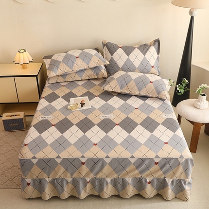 91家纺网 家纺一手货源 找家纺 八十八家纺 2025新款全棉12868系列四件套单品床裙文景