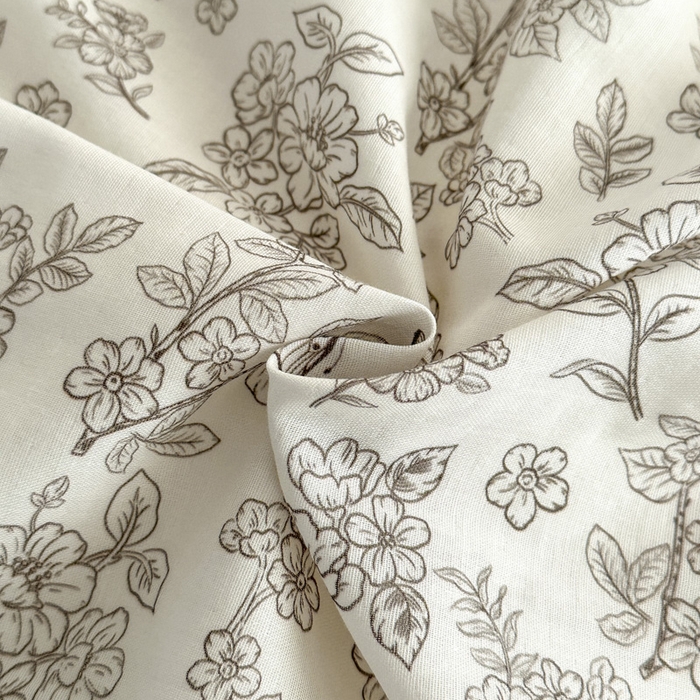 91家纺网 家纺一手货源 找家纺 2025新款A类母婴级有氧全棉纯棉双层纱纯棉印花四件套 场景二 莫奈庄园