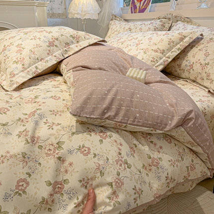 91家纺网 家纺一手货源 找家纺 （总）2025春夏新款全棉花卉系列印花单被套