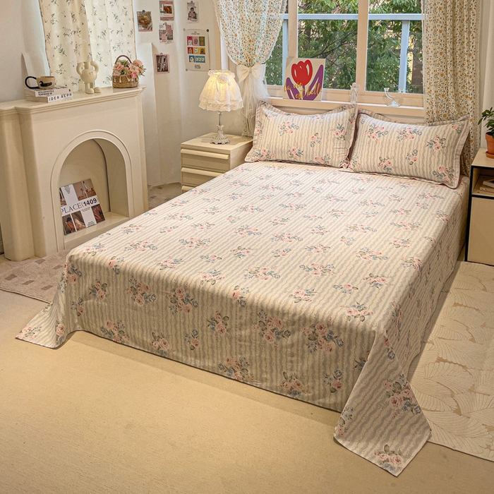 91家纺网 家纺一手货源 找家纺 （总）2025春夏新款全棉花卉系列印花床单